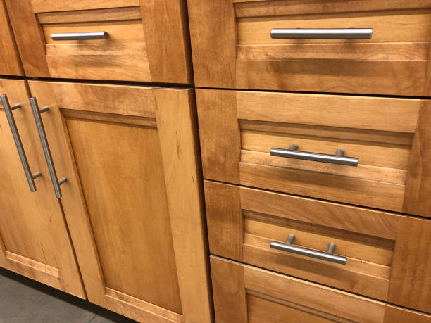 istock Modern Kitchen Design Of Wood Cabinets 1125980080