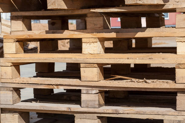 istock wooden corrugation for building materials 1125983157