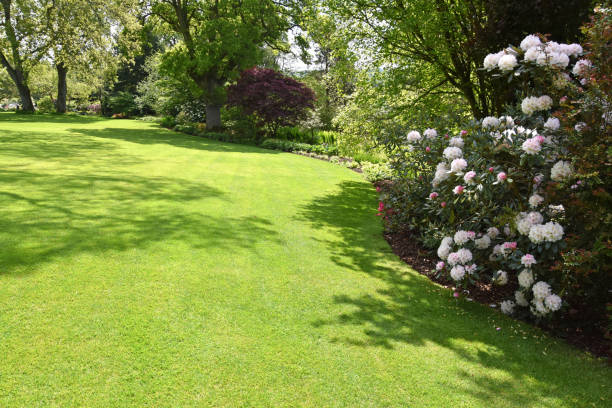 Perfect English county garden stock photo