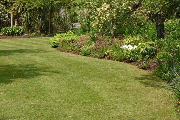 Perfect English country garden stock photo