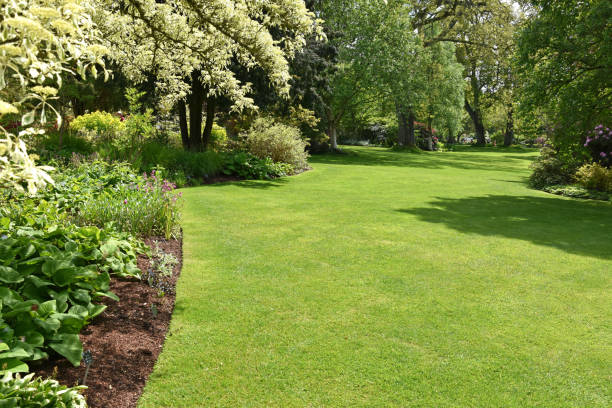 Perfect English county garden stock photo