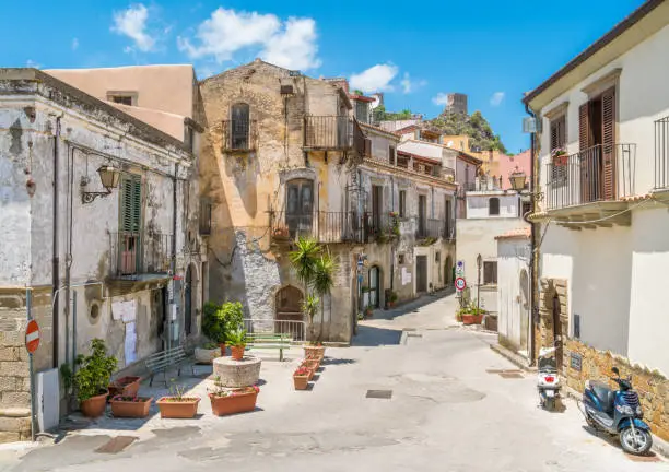 Scenic view in Forza d'Agrò, picturesque town in the Province of Messina, Sicily, southern Italy.