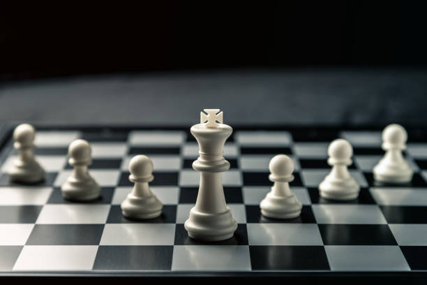 istock Chess board. White King among the Allied White Chess 1125998199