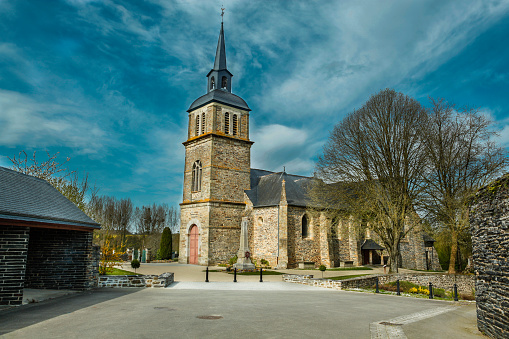 Amanlis old church, Brittany, Ille et Vilaine, France.
