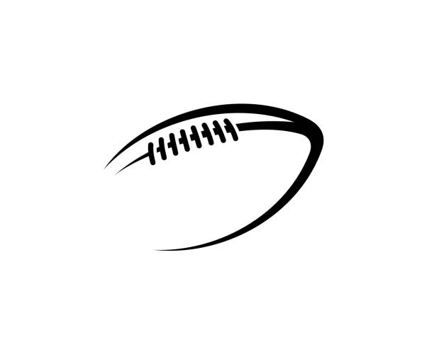 rugby ball american football vector illustration sports ball illustrations stock illustrations