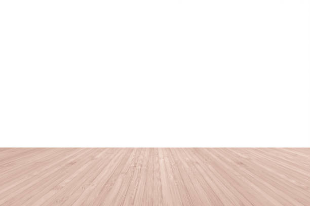 istock Wood floor in red brown texture with white wall room background 1126010219