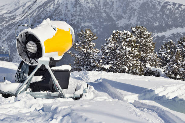 istock Snow cannon on the snow in the mountain 1126010946