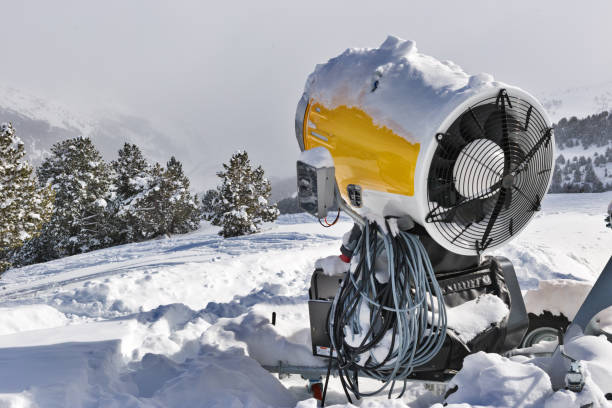 istock Snow cannon on the snow in the mountain 1126010949