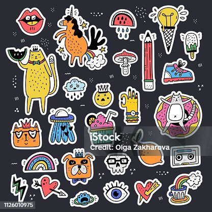 istock Fun Sticker Collection 1126010975