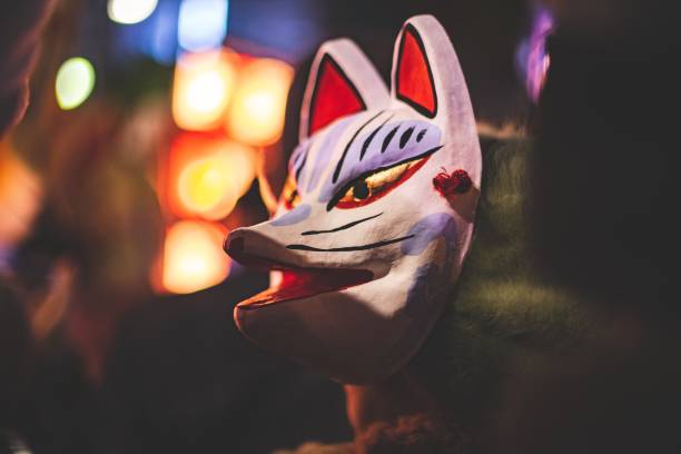 istock Kitsune (Fox) Mask at new years eve Tokyo 1126014267