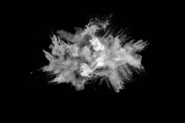 istock White powder explosion on black background. Colored cloud. Colorful dust explode. Paint Holi. 1126015957