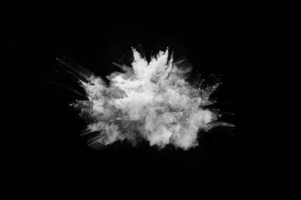 istock White powder explosion on black background. Colored cloud. Colorful dust explode. Paint Holi. 1126015966