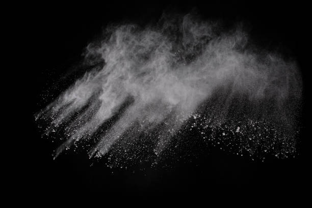istock White powder explosion on black background. Colored cloud. Colorful dust explode. Paint Holi. 1126015973