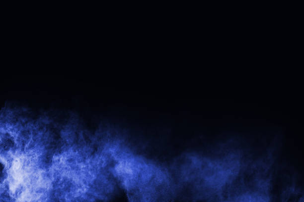 istock Blue powder explosion on black background. Colored cloud. Colorful dust explode. Paint Holi. 1126016202