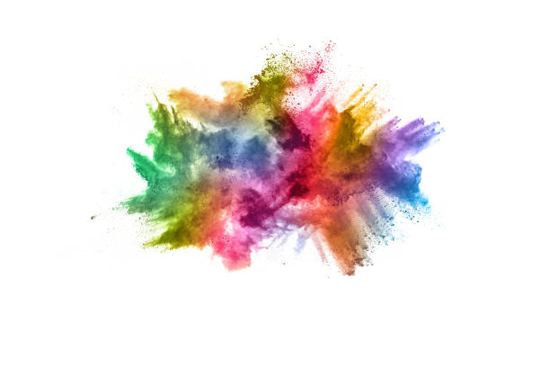 istock Abstract powder splatted background. Colorful powder explosion on white background. Colored cloud. Colorful dust explode. Paint Holi. 1126016753