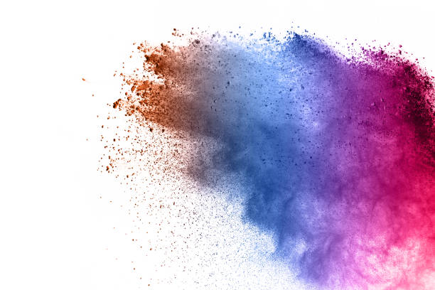 istock Abstract powder splatted background. Colorful powder explosion on white background. Colored cloud. Colorful dust explode. Paint Holi. 1126016770