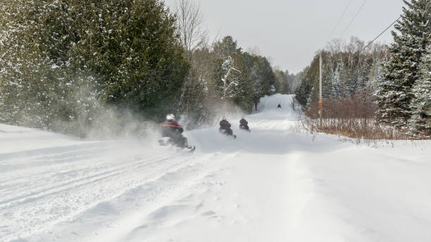 istock Snowmobiling In Northern Ontario 1126016866