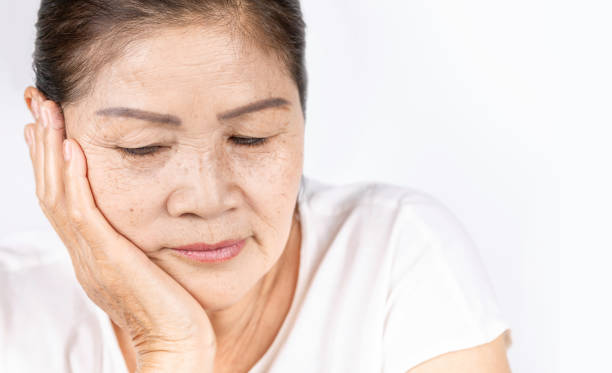 istock Old asian woman 60-70 years old thinking with copy space 1126016876