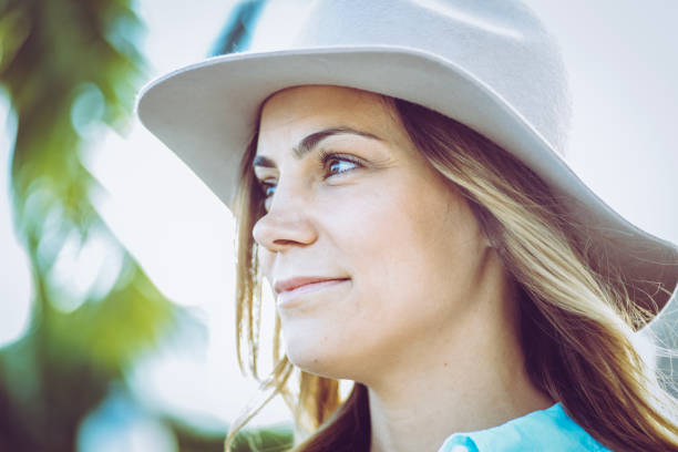 istock Beauty in a big hat 1126018569