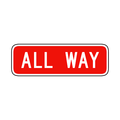All Way Stop Example All Way Stop Sign Vector Illustration Stock Illustration - Download ...