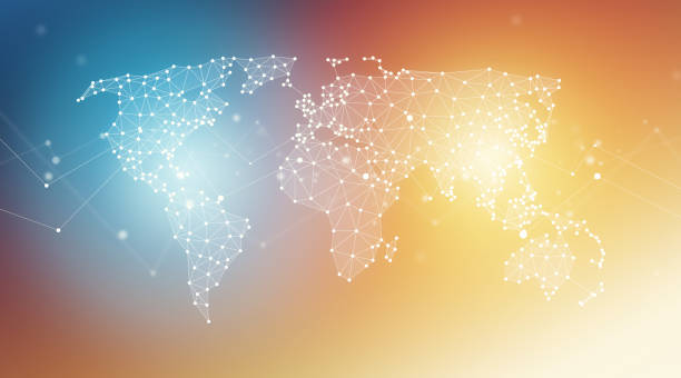 istock West Meets East Geometric Network World Map Polygon Graphic Background 1126019602
