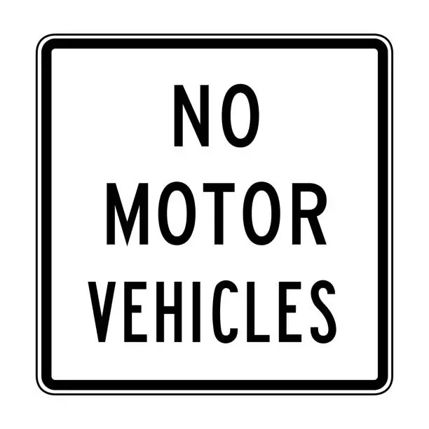 Vector illustration of Vector No Motor Vehicles Icon.