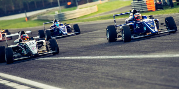 istock Formula race cars on the track 1126024189
