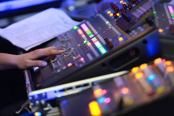 istock Sound recording studio mixer desk 1126024372