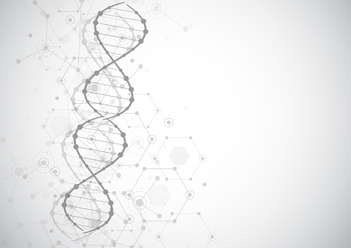 Ilustración de Plantilla De Ciencia Fondo De Pantalla O Banner Con Una  Moléculas De Adn y más Vectores Libres de Derechos de ADN - iStock