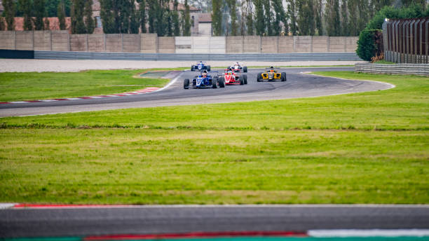 istock Formula race cars on the track 1126025455