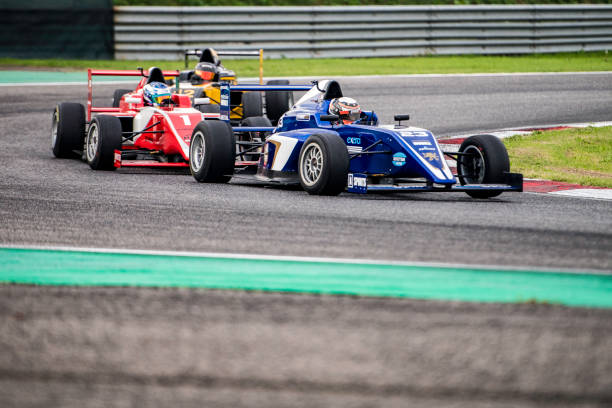 istock Formula race cars on the track 1126025456