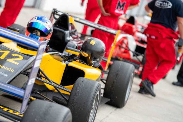 istock Formula race cars after the race 1126025458