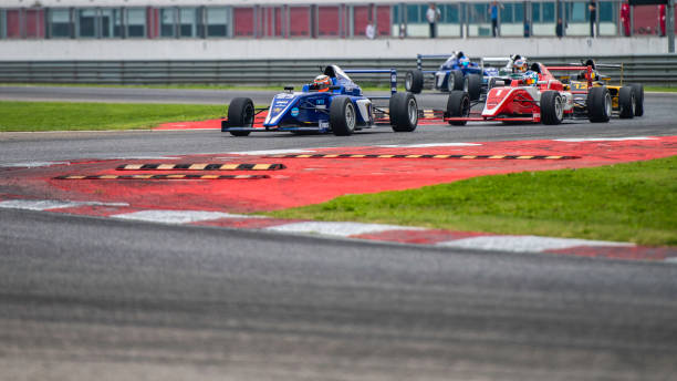 istock Formula race cars on the track 1126025468
