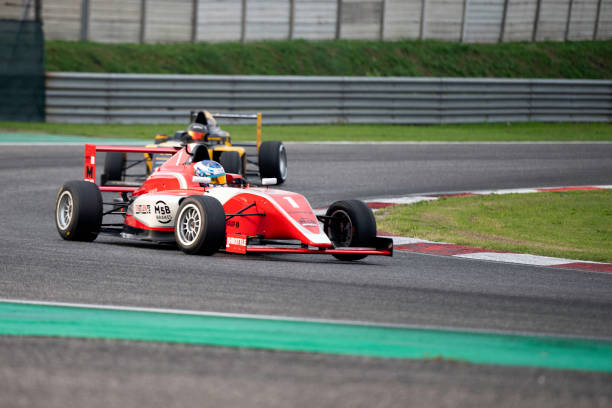 istock Formula race cars on the track 1126026056
