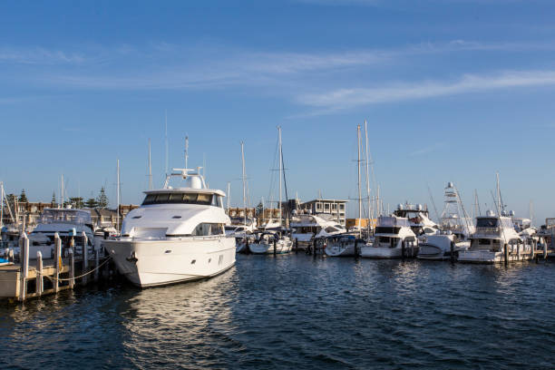istock Boats park in the harbour 1126026885