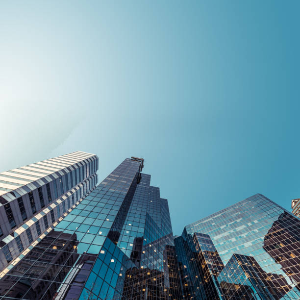 Corporate glass towers stock photo