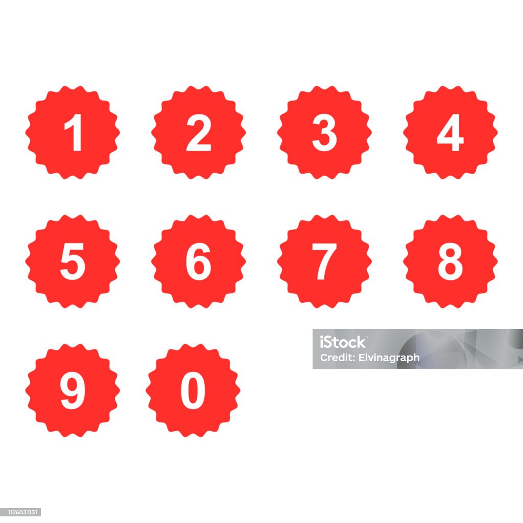 Numbers Set Vector Stock Illustration - Download Image Now - Business ...