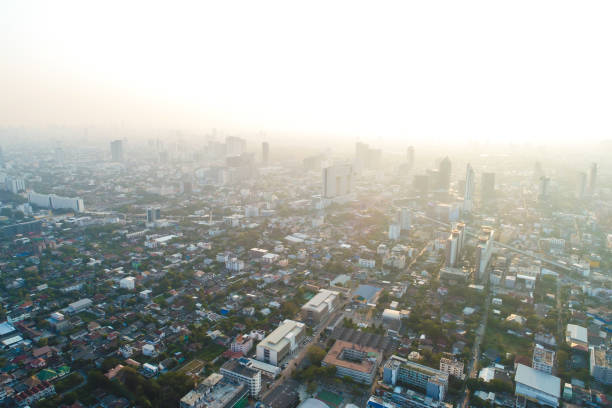 istock Sunset light on Bangkok city building 1126033265