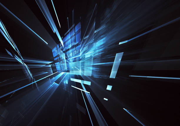 istock Abstract 3D fractal background, texture. Virtual Neon City 1126039250