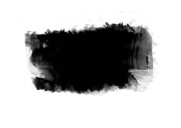 istock Black color graphic patches graphic brush strokes design effect element for background 1126039652