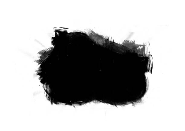 istock Black color graphic patches graphic brush strokes design effect element for background 1126040488
