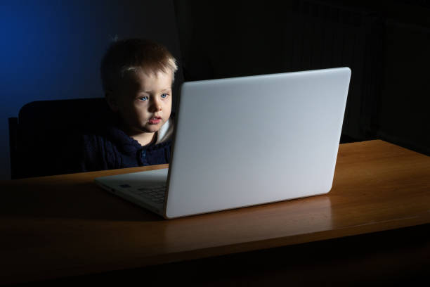 istock A little boy and a laptop. 1126040535