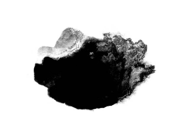 istock Black color graphic patches graphic brush strokes design effect element for background 1126041152