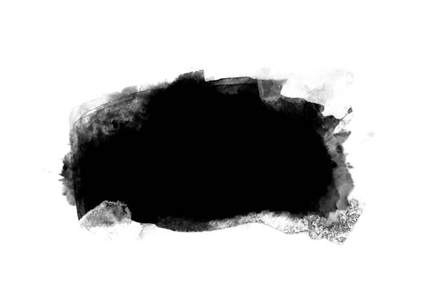 istock Black color graphic patches graphic brush strokes design effect element for background 1126041298