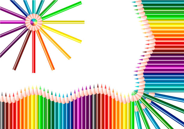istock Color pencils isolated on white background. Pencils of rainbow colors 1126050015