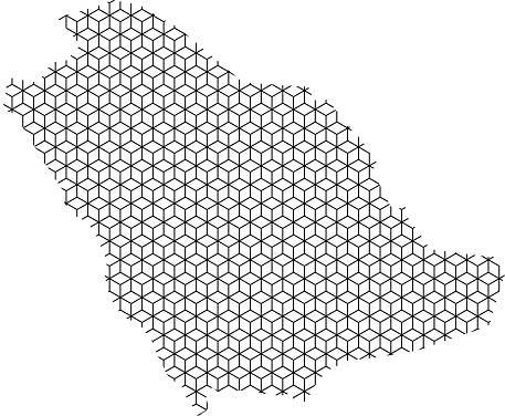 Saudi Structured Vector Saudi Arabia Map Abstract Schematic From Black Lines Repeating Pattern ...