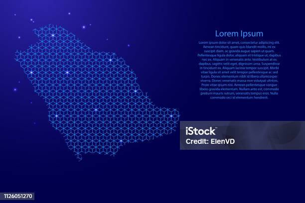 Saudi Abstract Map Saudi Arabia Map Abstract Schematic From Blue Lines Repeating Pattern ...