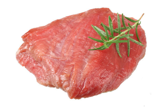 istock Raw beef meat isolated on white background 1126055044
