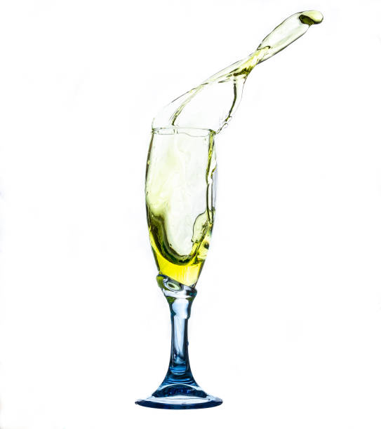 champagne splash in a glass