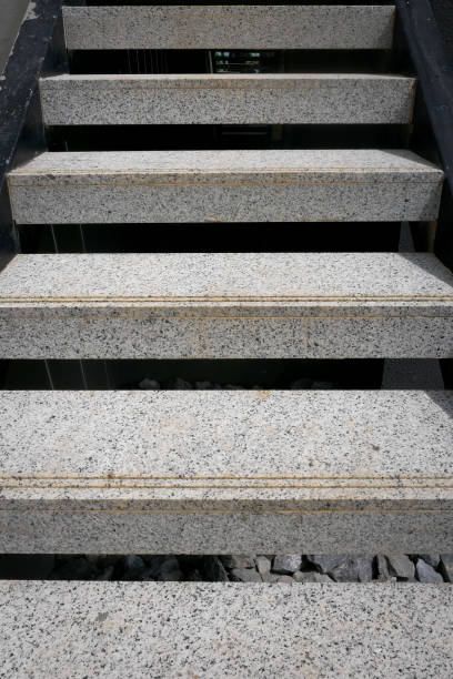 istock Granite stairs steps background - construction detail 1126061784